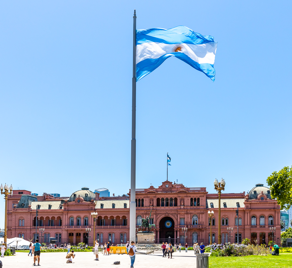 Fachada da Casa Rosada em Buenos Aires