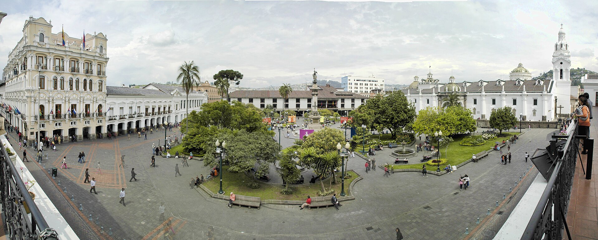 Plaza Grande no centro histórico de Quito