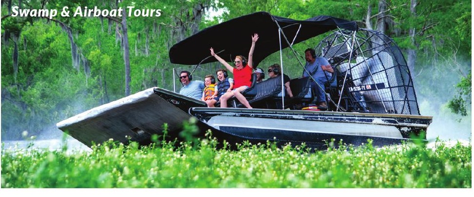 Passeio de airboat por um bayou da Louisiana