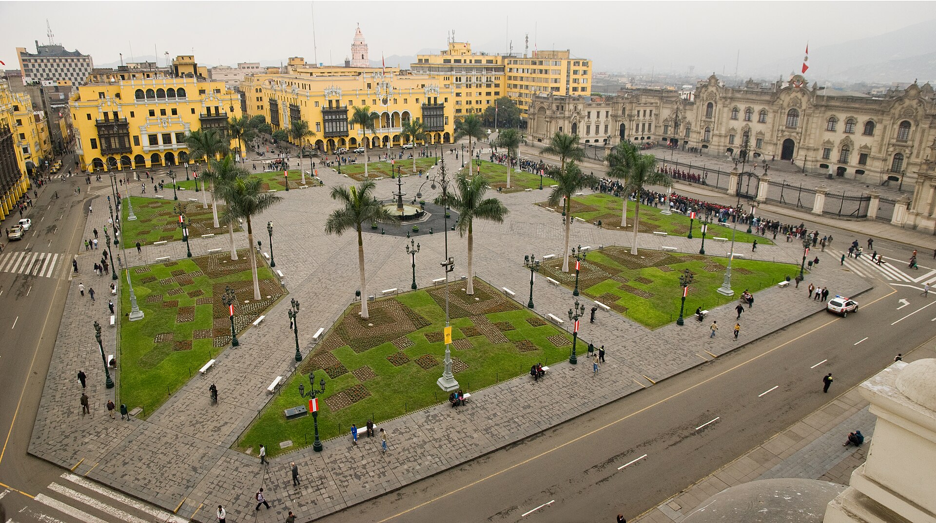 Plaza Mayor no centro histórico de Lima