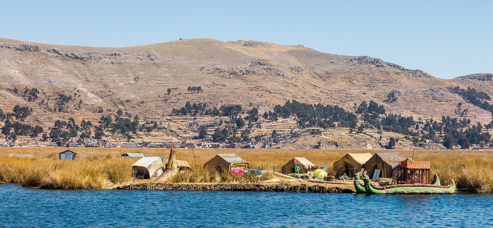 Ilhas flutuantes dos Uros no Lago Titicaca