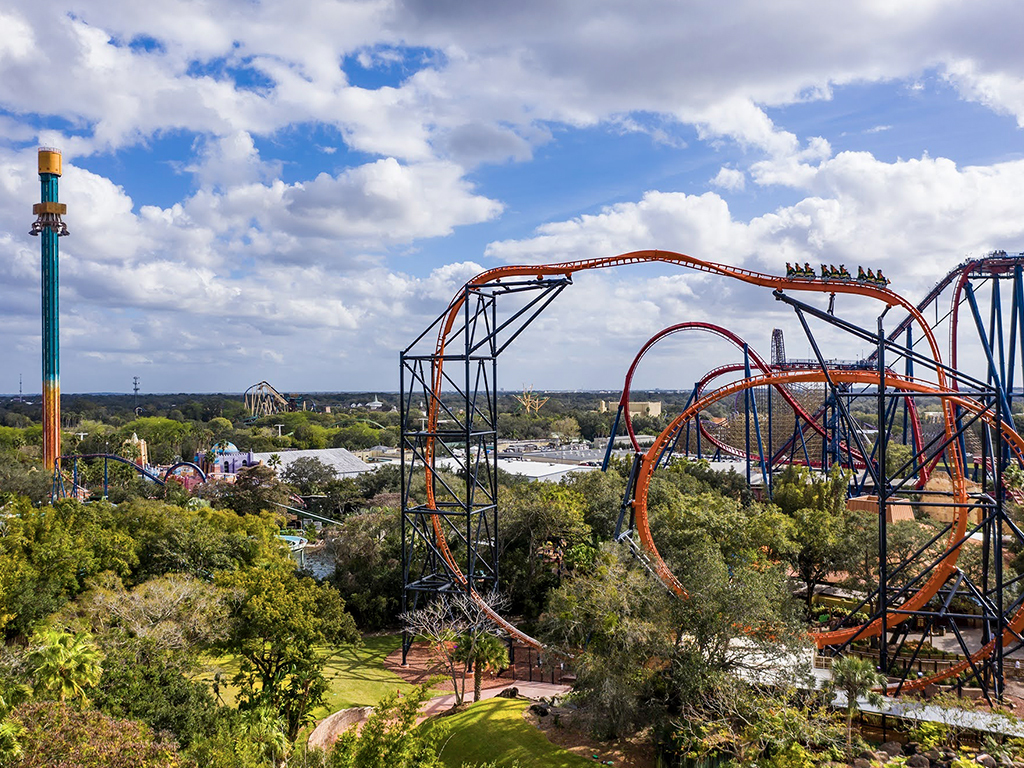 Montanhas-russas no Busch Gardens Tampa Bay